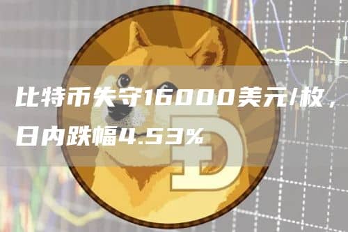 比特币失守16000美元/枚,日内跌幅4.53%
