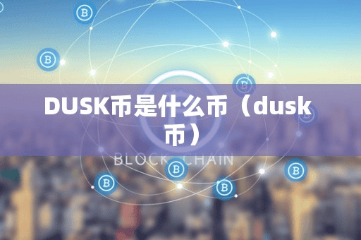 DUSK币是什么币(duk 币)