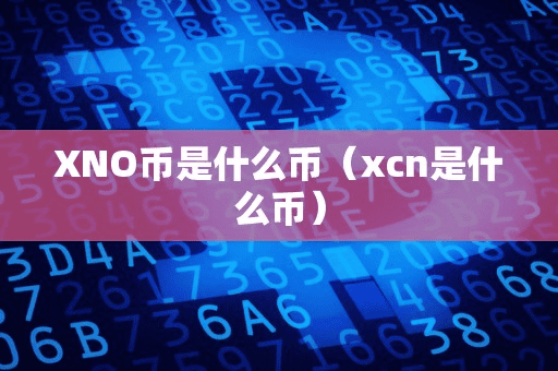 XNO币是什么币(xcn是什么币)