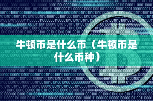 牛顿币是什么币(牛顿币是什么币种)
