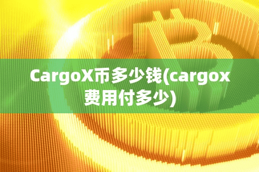 CargoX币多少钱(cargox费用付多少)